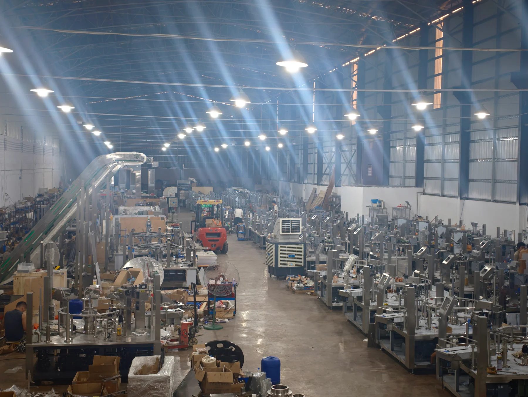 A wide view of the workshop