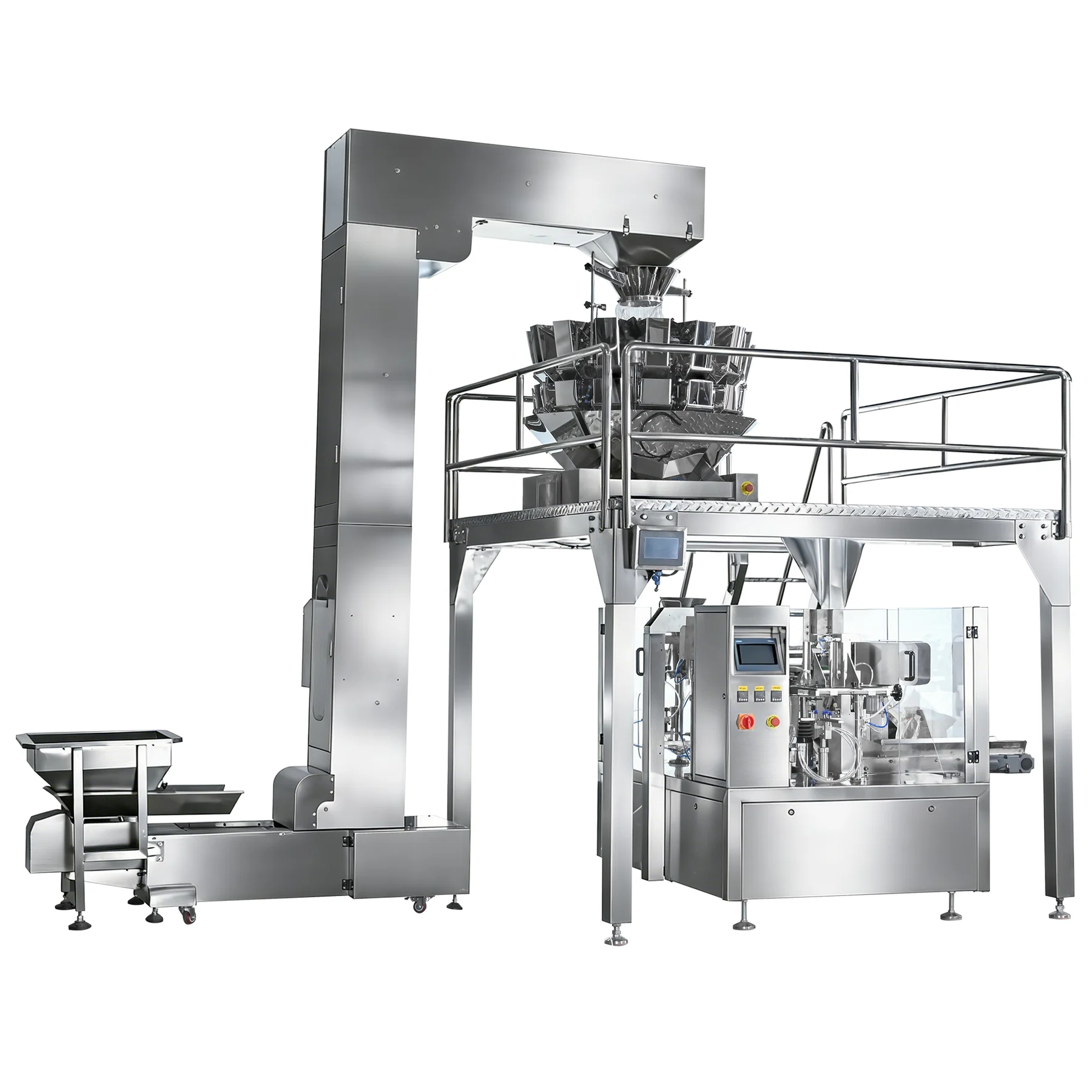 A complete premade pouch packaging line
