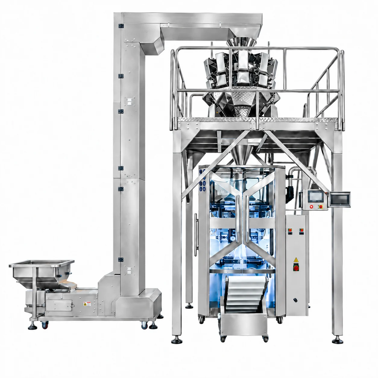 VFFS line with multihead weighing